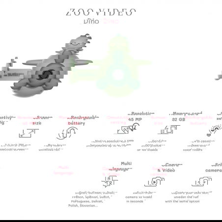 Caméra Zoo Video | Dino vert - The Zoofamily