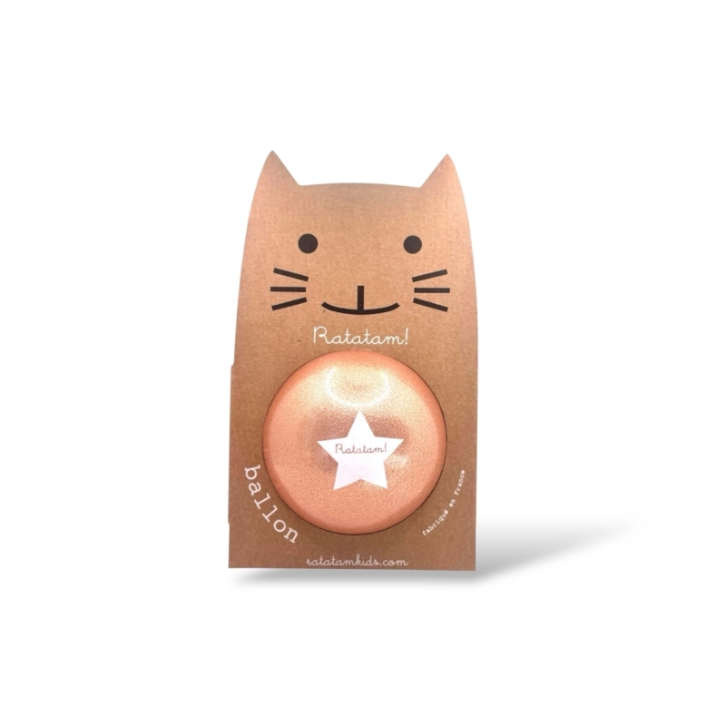 Ballon pailleté 15 cm | Chat cuivre
