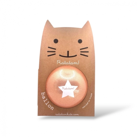 Ballon pailleté 15 cm | Chat cuivre - Ratatam