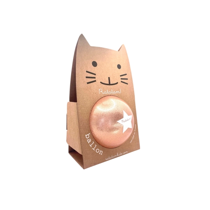 Ballon pailleté 15 cm | Chat cuivre