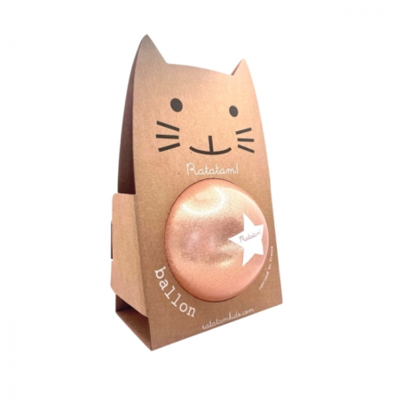 Ballon pailleté 15 cm | Chat cuivre - Ratatam