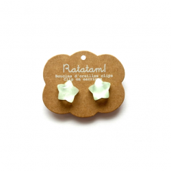 Boucles d'oreilles | Etoile verte - Ratatam