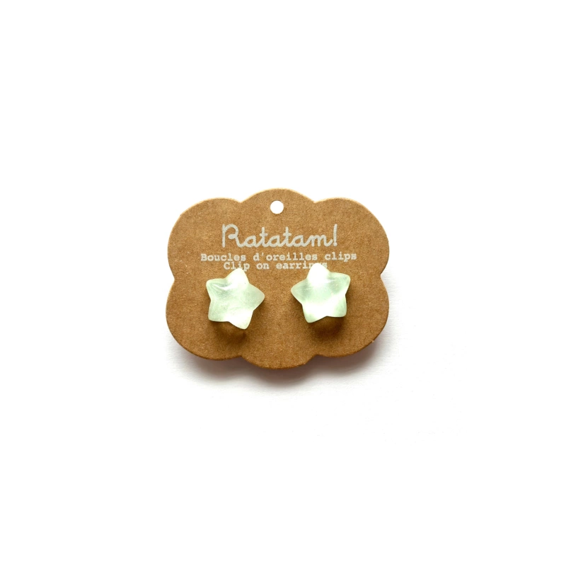 Boucles d'oreilles | Etoile verte