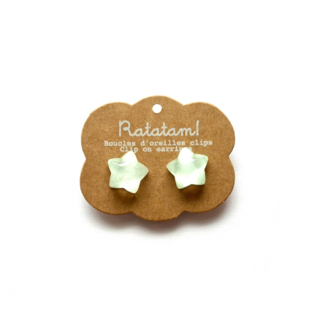 Boucles d'oreilles | Etoile verte - Ratatam
