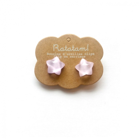 Boucles d'oreilles | Etoile violette - Ratatam
