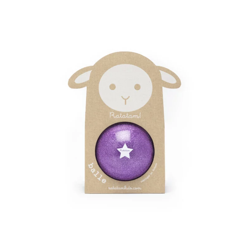 Ballon paillettes 10 cm | Mouton violet