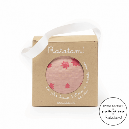 Petit ballon 12 cm | Etoiles roses - Ratatam