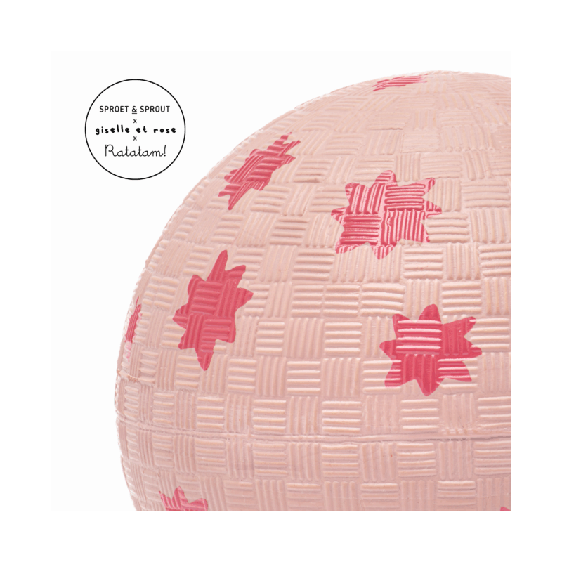 Petit ballon 12 cm | Etoiles roses