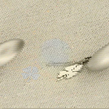 Collier Bola | Trèfle argenté - Merveilles du monde