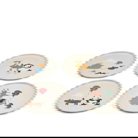 4 assiettes plates Remco | Around the world - Liewood