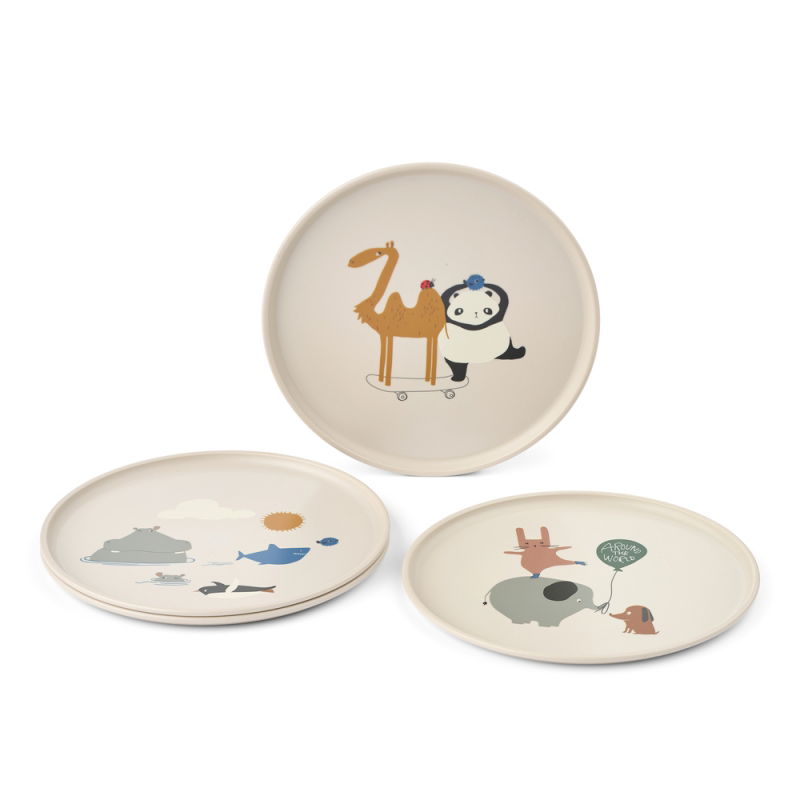 4 assiettes plates Remco | Around the world