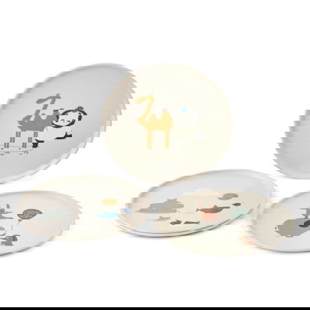 4 assiettes plates Remco | Around the world - Liewood