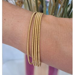Lot de 5 bracelets ressort | Acier doré