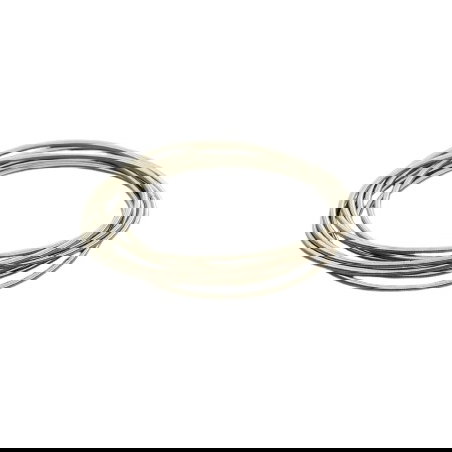 Lot de 5 bracelets ressort | Acier argenté - Merveilles du monde