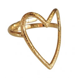 Bague coeur doré