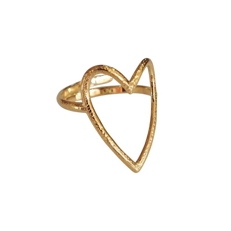 Bague coeur doré