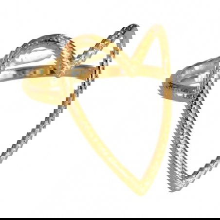 Bague coeur doré - Merveilles du monde