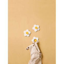 Crochets fleur blanche 3 pièces