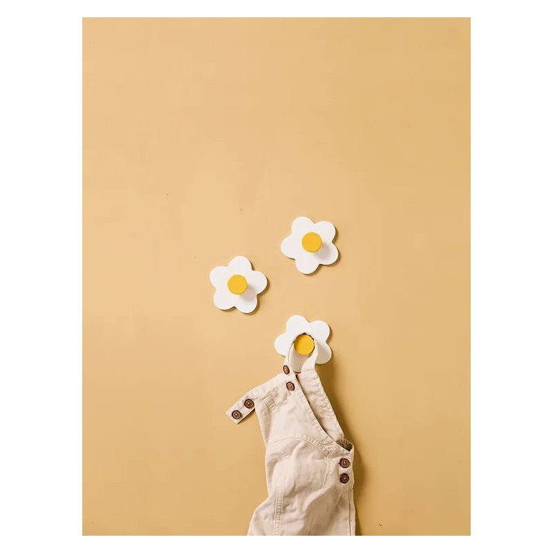 Crochets fleur blanche 3 pièces