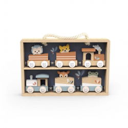 Set de 6 pièces de train en bois - Speedy Monkey