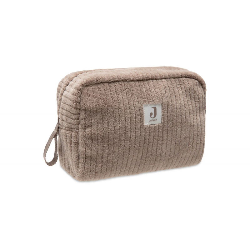 Trousse de toilette Cloudy Rib | Milky Coffee - Jollein