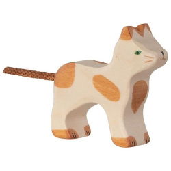Petit chat debout en bois - Holztiger