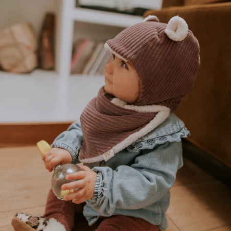 Bonnet oreilles velours | Parme - Rien que des bêtises