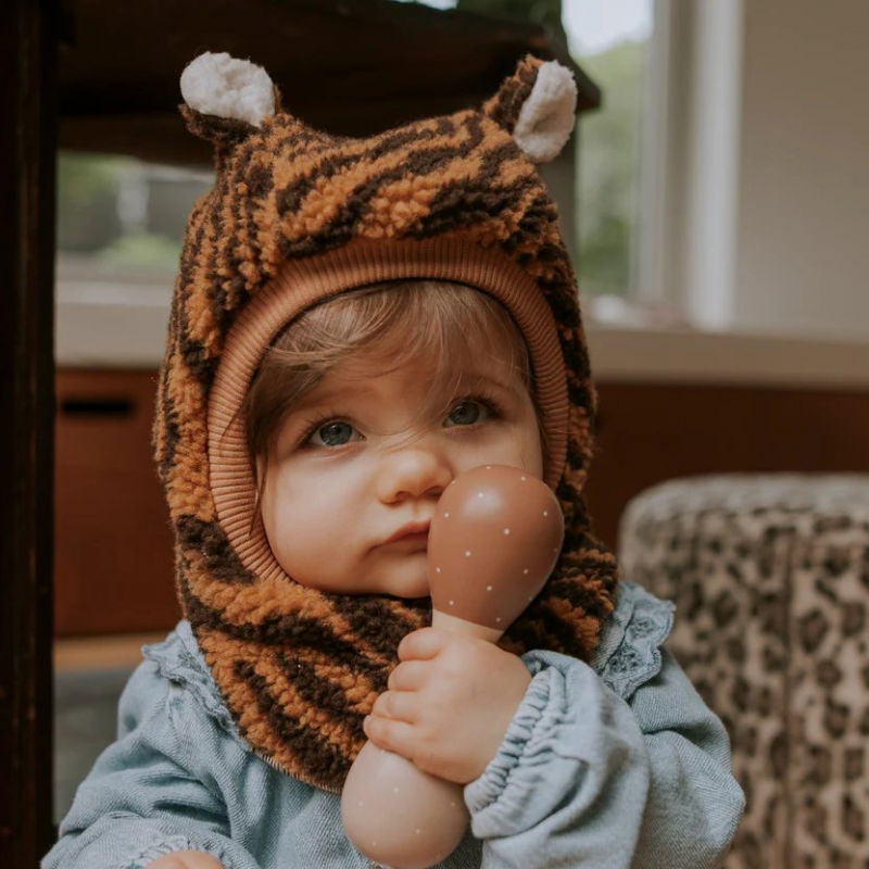 Cagoule oreilles teddy | Leopard