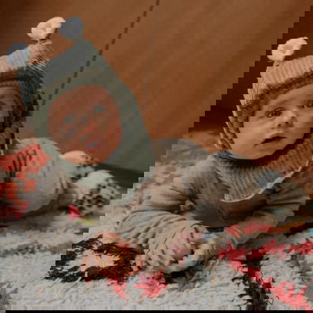 Cagoule oreilles velours | Kaki - Rien que des bêtises