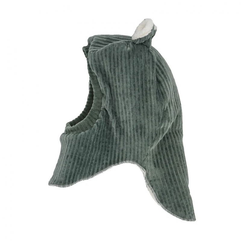 Cagoule oreilles velours | Kaki