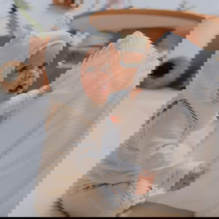 Cagoule oreilles velours | Ecru - Rien que des bêtises