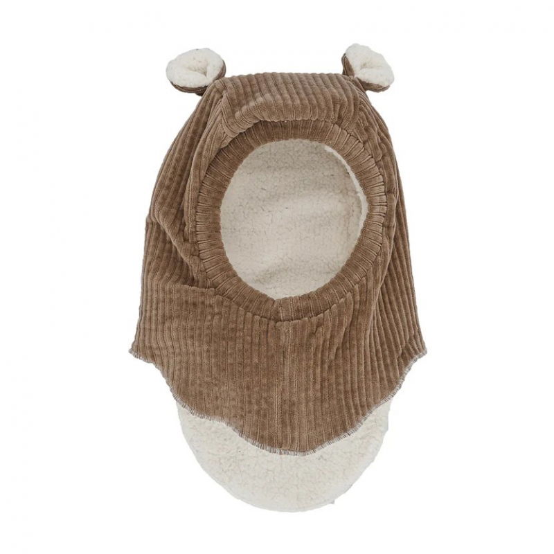 Cagoule oreilles velours | Taupe