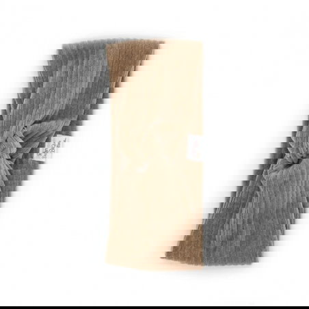 Bandeau en velours | Taupe - Rien que des bêtises