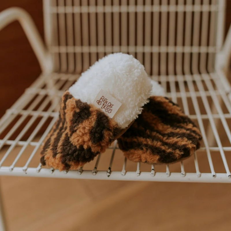 Chaussons teddy | Tigre