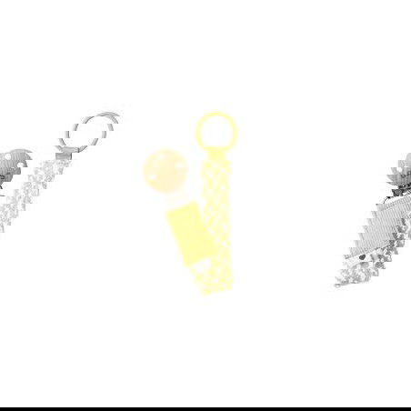 Attache-tétine | Jaune - Bibs