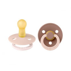 2 Tétines Bibs rondes colour | Fusion Blush et Woodchuck