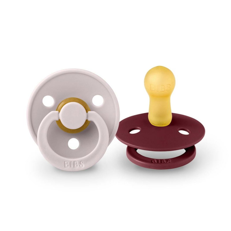 2 Tétines Bibs rondes | Pétale/Prune