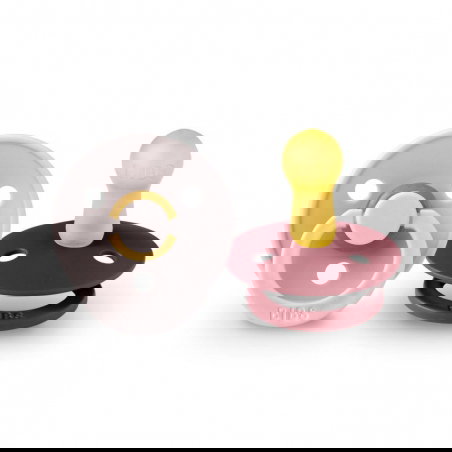 2 Tétines Bibs rondes | Pétale/Prune - Bibs