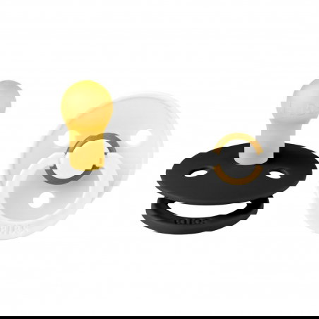 2 Tétines Bibs rondes | Noir et blanc - Bibs