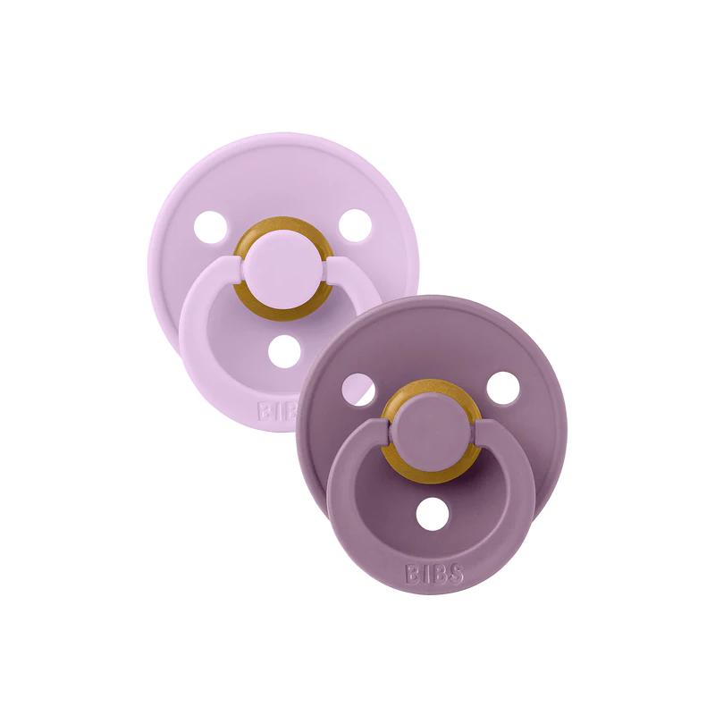 2 Tétines Bibs rondes | Violet et mauve