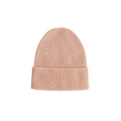 Bonnet Beanie en laine | Rose - Hvid