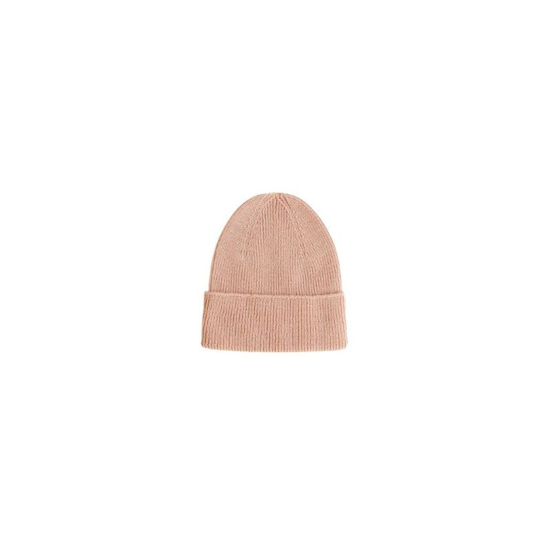 Bonnet Beanie en laine | Rose - Hvid