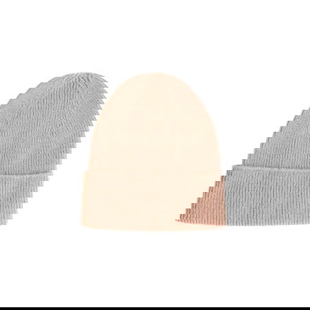 Bonnet Beanie en laine | Rose - Hvid