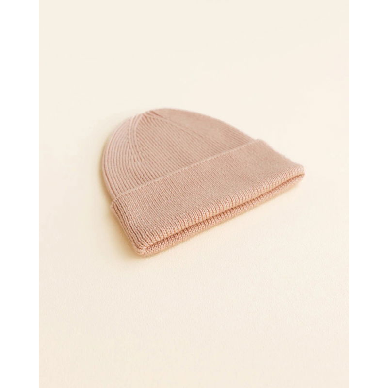 Bonnet Beanie en laine | Rose