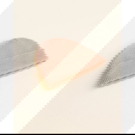 Bonnet Beanie en laine | Rose - Hvid