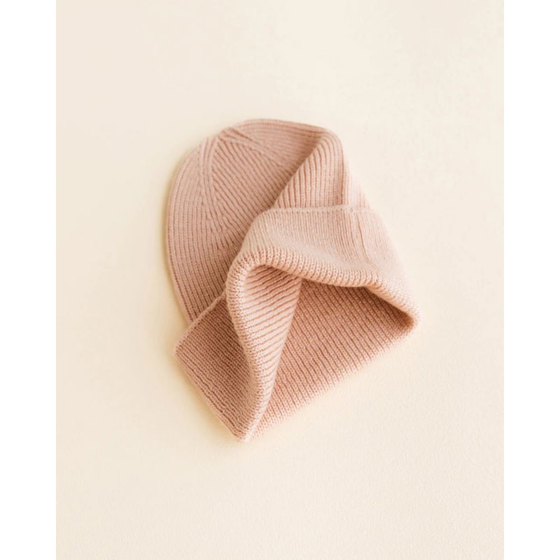 Bonnet Beanie en laine | Rose