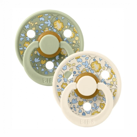 Set de 2 Tétines Bibs x Liberty Symétrique | Eloise Sauge - Bibs