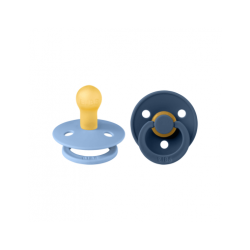 2 Tétines Bibs rondes | Bleu et pétrole