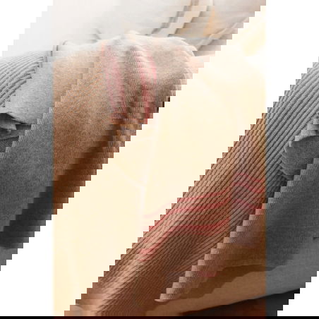 Couverture Gilbert | Sable et rose - Hvid