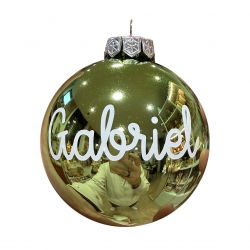 Boule de Noël personnalisée | Vert brillant